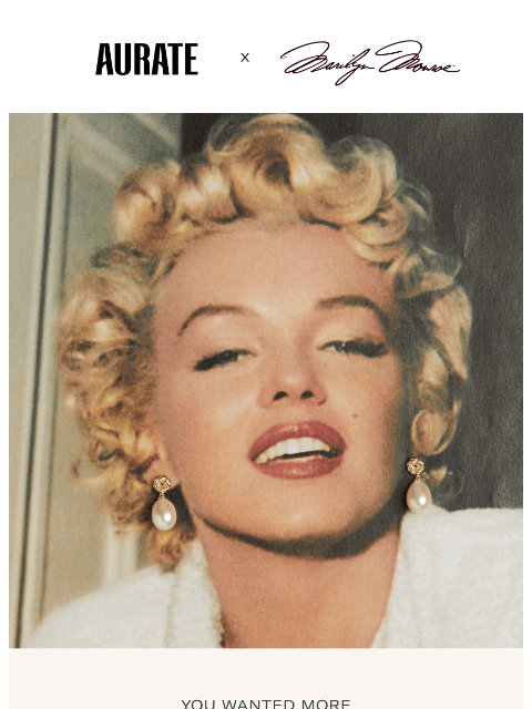 auratenewyork newsletter: AURATE x MARILYN MONROE VOL II