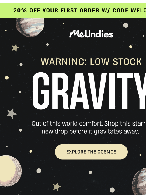 meundies newsletter: This print is already taking off 🪐⭐️