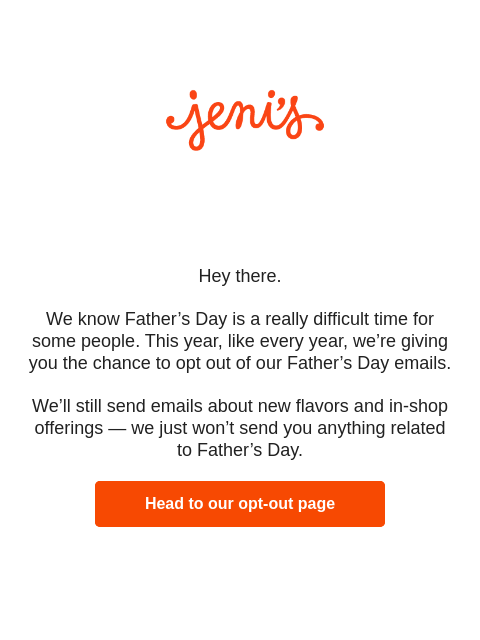 jenis newsletter: Opt out of Father’s Day emails