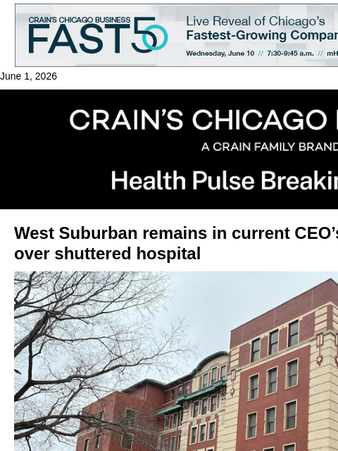 crainalerts newsletter: Judge rules in West Suburban owners fight