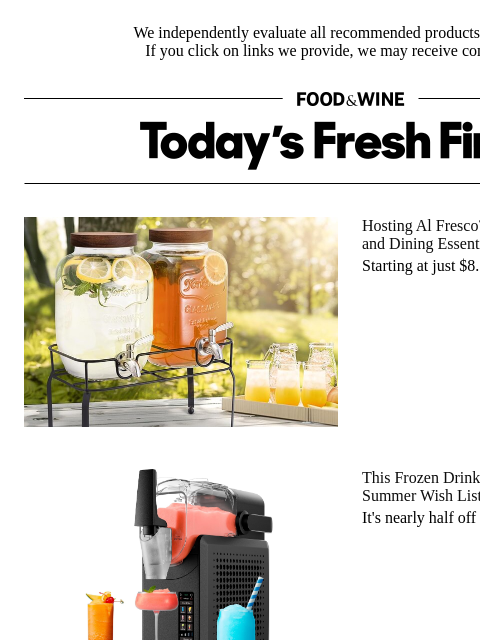 foodandwine newsletter: 49% Off: This Frozen Drink Maker Is at the Top of ...