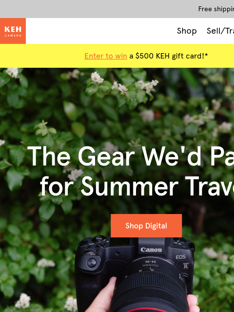 keh newsletter: The best digital camera gear for summer