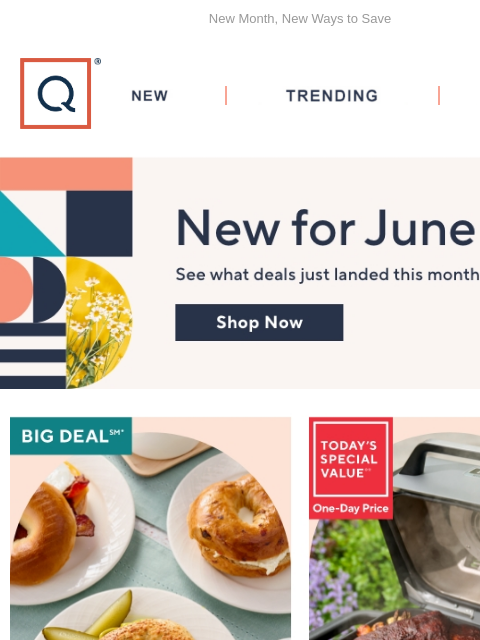 New Month, New Ways to Save QVC New TRENDING DEALS Deals https://www.qvc.com/kitchen-and-food/food/_/N-1ciq2/c.html Ninja TSV Sony Handbags Pearls Beauty iQ Steals Foodie Fest Alegria Mesh Lace-Up