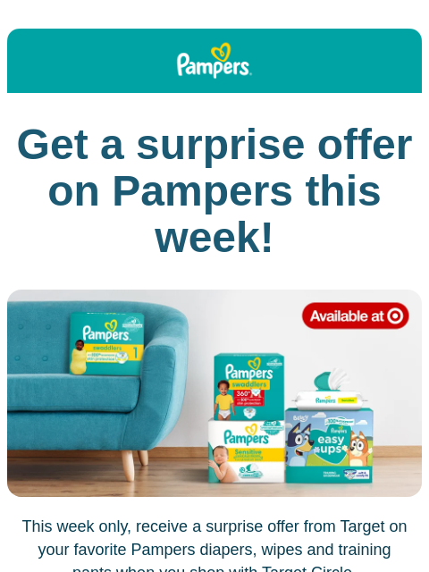 Get Pampers & something special 🤩 Subscribers to Pampers emails receive helpful parenting tips, diapering advice, exclusive promotions, product news, and expert insights tailored to their