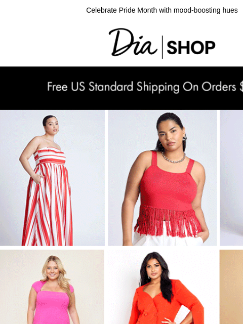Celebrate Pride Month with mood-boosting hues​ Dia & Co Shop YOU MAY ALSO LIKE Notch Collar Blouse﻿ Notch Collar Blouse﻿ SHOP NOW﻿ The Ultimate Stretch Wide Leg Pant﻿ The Ultimate Stretch Wide Leg