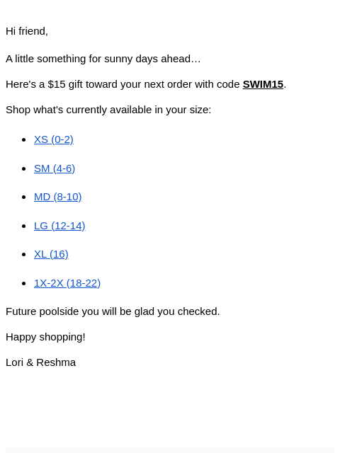 summersalt newsletter: Thought you'd want this