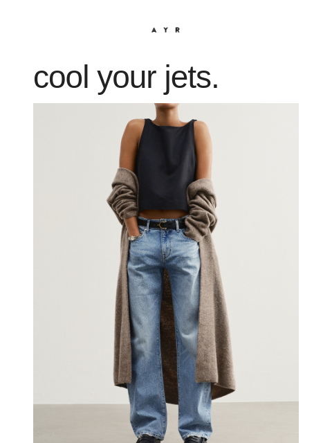 ayr newsletter: frequent flyer denim