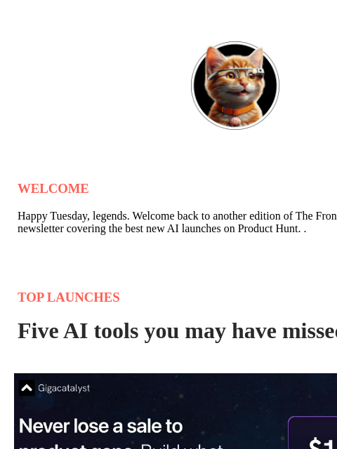 producthunt newsletter: The trillion dollar AI