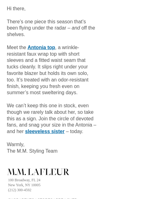 mmlafleur newsletter: Shop the sleeper hit of the summer