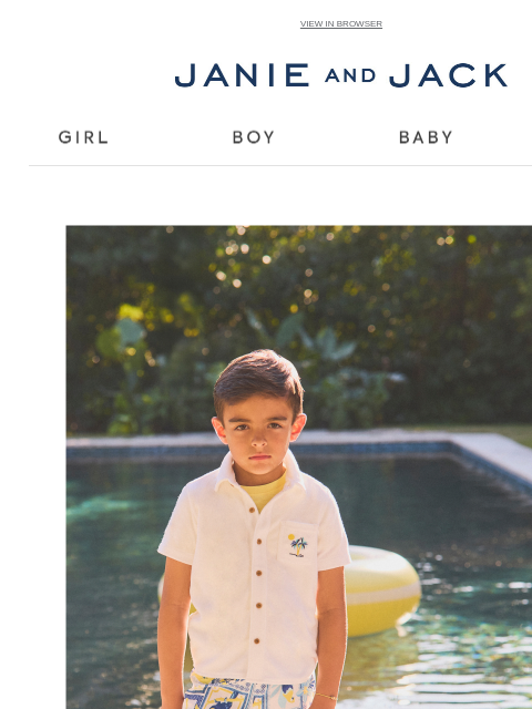 janieandjack newsletter: Meet our newest tropical-inspired collection