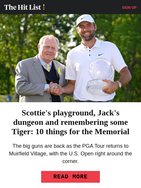 golfdigest newsletter: Analyzing a perfect U.S. Open appetizer