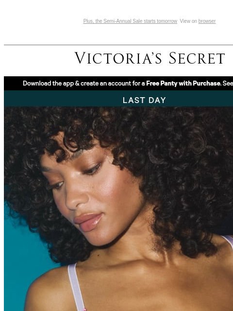 victoriassecret newsletter: Last Day: Buy 2 Bras, Get 1 FREE