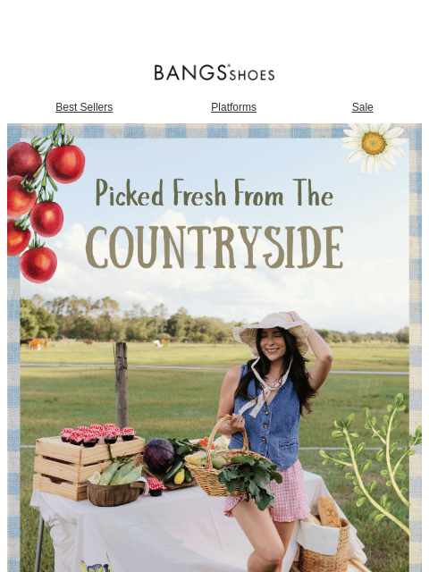 bangsshoes newsletter: Picked Fresh from the Countryside 🍅🥕🐥