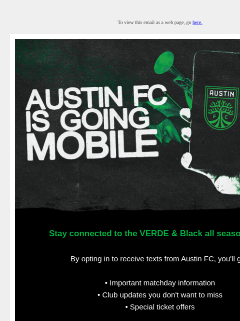 austinfc newsletter: Stay connected to Austin FC