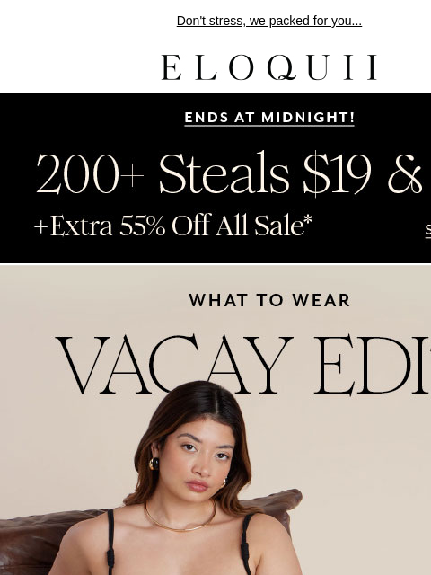 eloquii newsletter: What to wear: VACAY ✈️