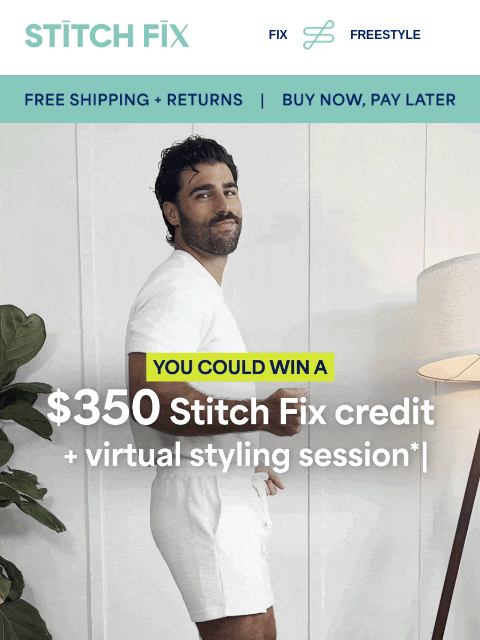 stitchfix newsletter: What if you could win $350?