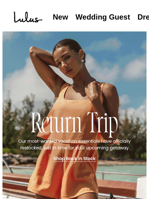 lulus newsletter: Your Most-Wanted Vacation Outfits Are Back