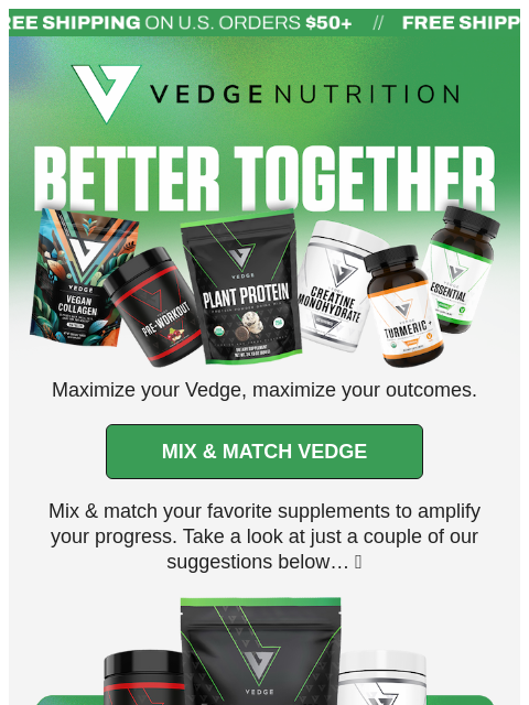 vedgenutrition newsletter: Mix It Up
