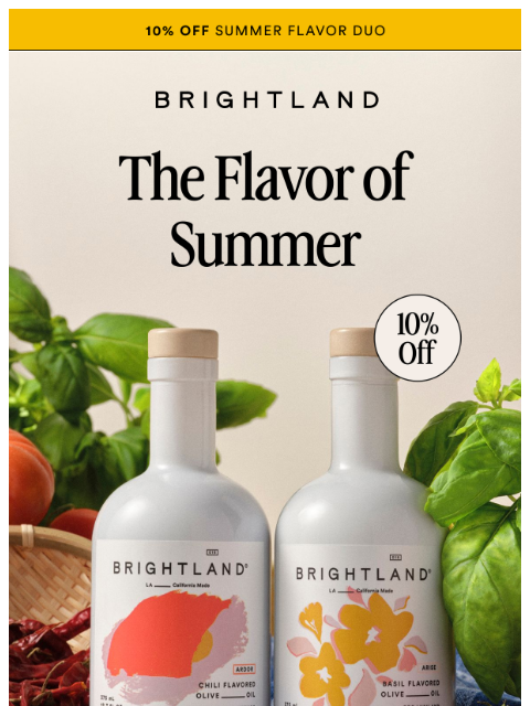 brightland newsletter: NEW: 10% OFF Summer Flavors