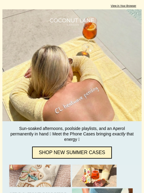 coconut-lane newsletter: SOS: Summer on sight 🆘🚨🔥☀️