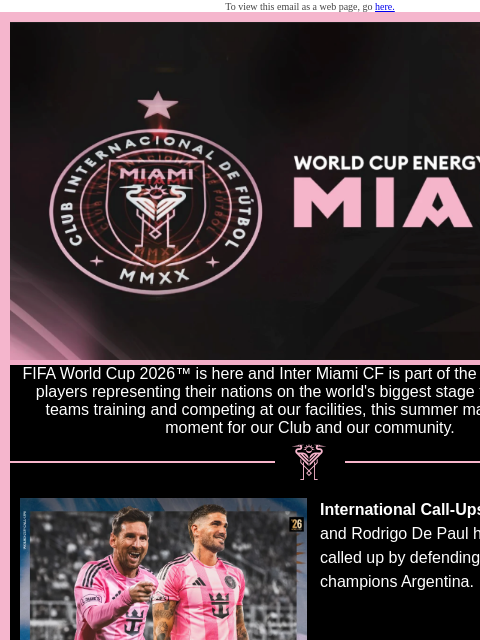 intermiamicf newsletter: The World Is Coming to South Florida, and We're Pa...