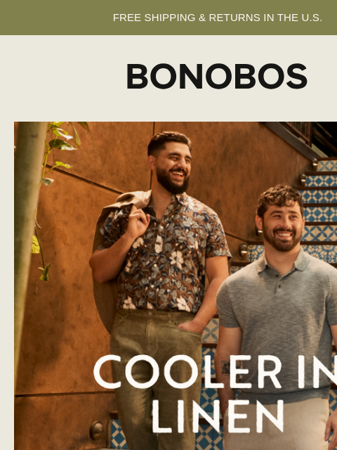 bonobos newsletter: NEW: Cooler in Linen + The Basement Yard