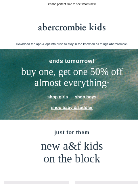 abercrombie newsletter: don't miss out! this sale ends tomorrow →