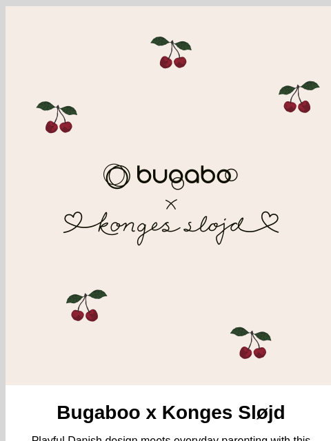 bugaboo newsletter: Something sweet is coming 🍒