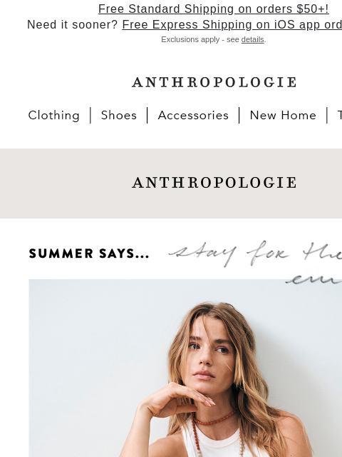anthropologie newsletter: Officially bonfire season.