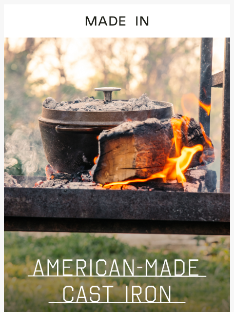 madeincookware newsletter: Just Arrived: American-Made Cast Iron