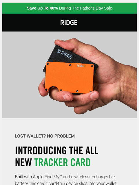 ridge newsletter: NEW: Meet the Tracker Card