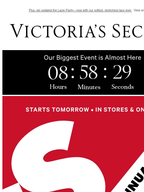 Plus, we updated the Lacie Panty—now with our softest, stretchiest lace ever View on browser Victoria's Secret Display images to show real-time content Display images to show real-time content