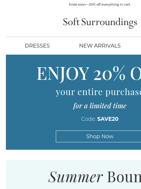 softsurroundings newsletter: New Styles for Sun-Filled Travel
