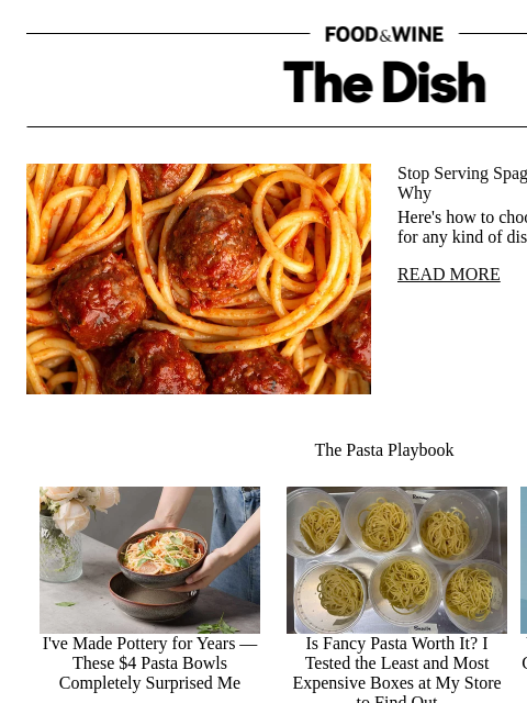 foodandwine newsletter: Stop Serving Spaghetti With Meatballs — Here's Why