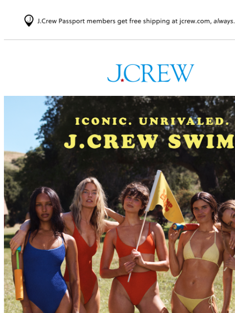 jcrew newsletter: Iconic and unrivaled: J.Crew swim