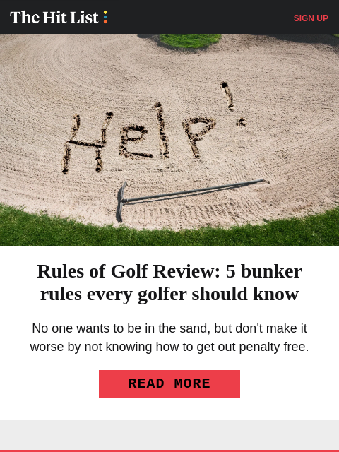 golfdigest newsletter: 5 bunker rules every golfer should know