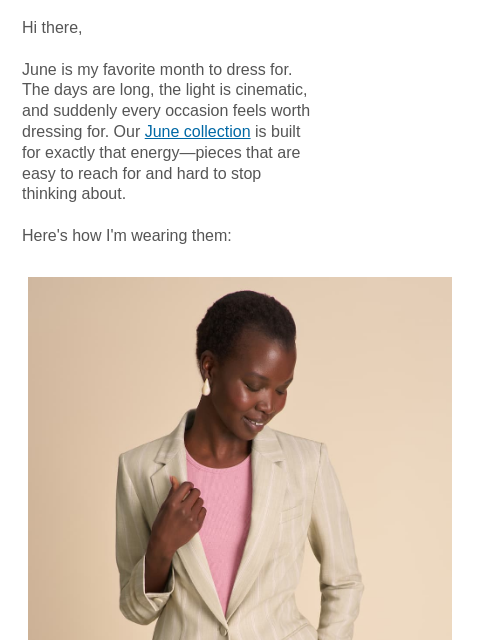 mmlafleur newsletter: Introducing the June Collection.