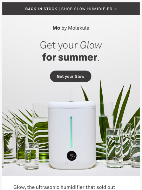 molekule newsletter: 5 Ways Glow Boosts Your Summer Skin Routine☀️✨