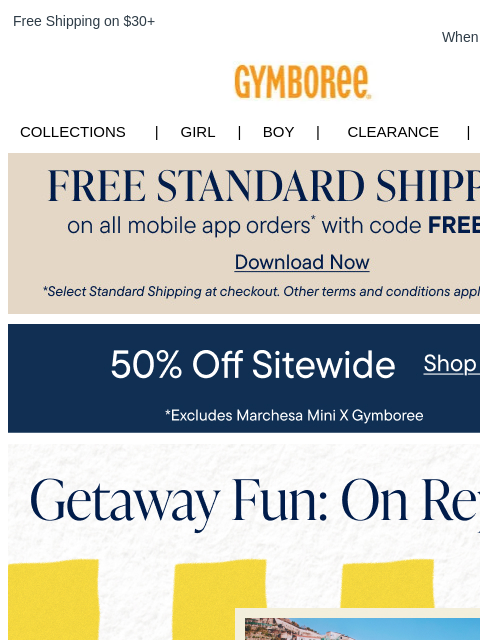 gymboree newsletter: 50% Off Sitewide! Our Summer Sale is On