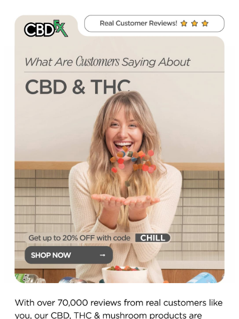 cbdfx newsletter: See what customers like YOU are saying about CBDfx...
