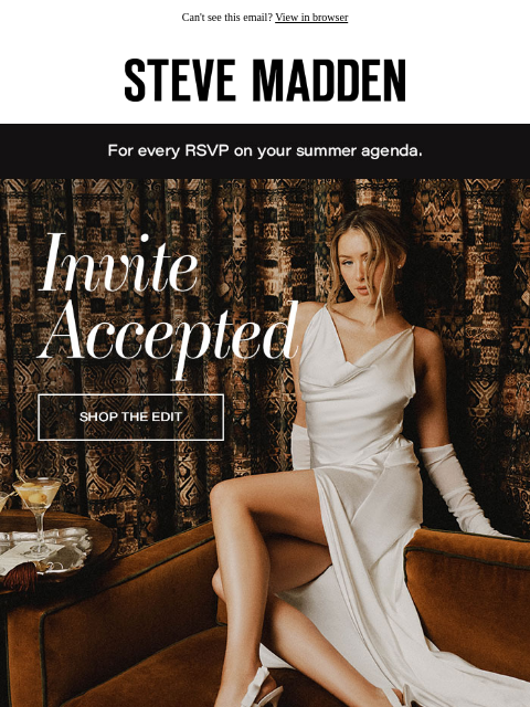 stevemadden newsletter: Dress Code: Hot