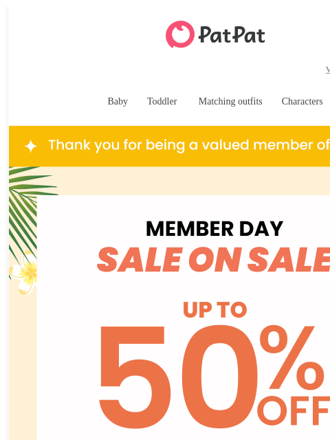 patpat newsletter: APPROVED: Member Day Starts for You Now
