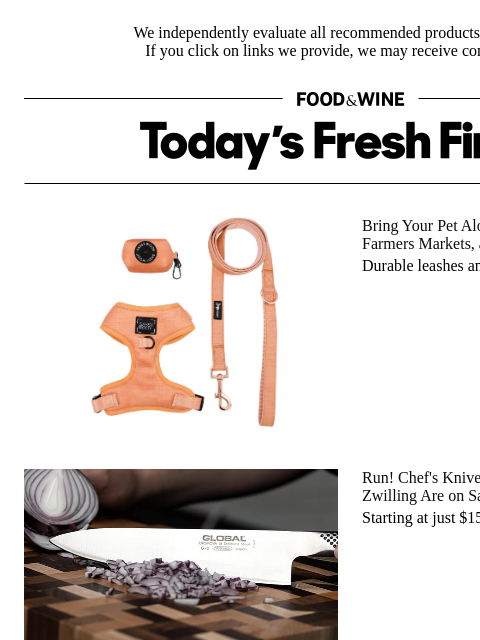 foodandwine newsletter: From $15: Chef's Knives From Global, Wüsthof, and ...