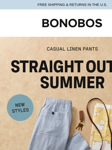 bonobos newsletter: Linen Pants Do Summer Right