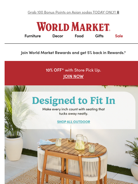 emailworldmarket newsletter: Table for two 🥂🌞