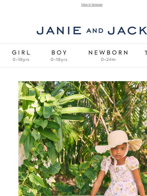 Island-ready looks just for Janie. View in browser Stores Janie and Jack Girl Boy Newborn Tween Janie and Jack Girl Boy Newborn Tween Girl Boy Newborn Girl Newborn Boy Accessories Sale Gift Services