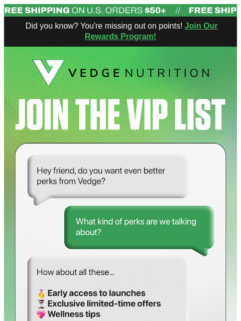 vedgenutrition newsletter: 🔔 New Message