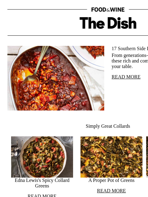 foodandwine newsletter: 17 Southern Side Dishes That Steal the Show