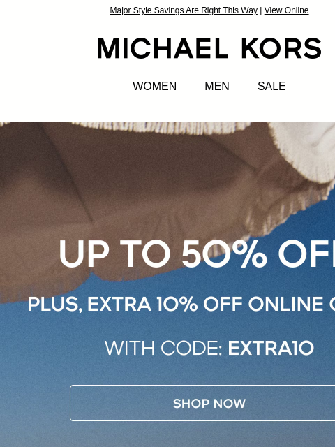 michaelkorsmail newsletter: Get Ready For Summer With Up To 50% Off