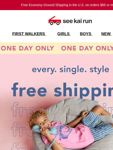 seekairun newsletter: Free Shipping on All Styles – Today Only! 📦